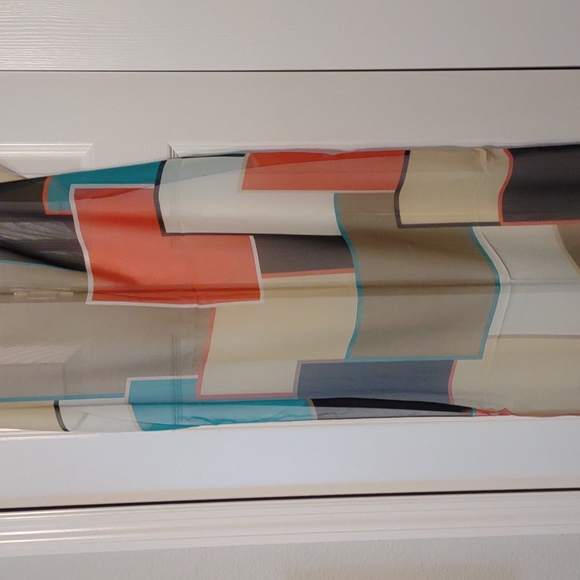 YOUR SMILE Silk Like Scarf Women Color block Pattern Large 62"L x 19 Satin Scarf - Picture 6 of 7